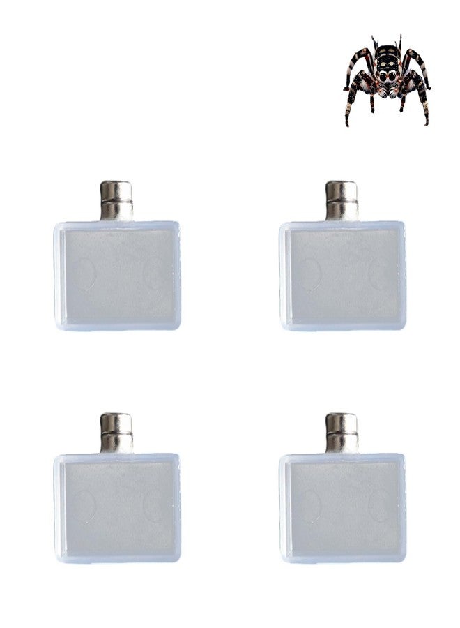MHLLGN 4 Pack Jumping Spider Accessories, Tiny Water Dish with Magnet for Jumping Spider, Tarantula Enclosure Accessories, Little Food Bowl for Jumping Spider, Tarantula, Other Small Pets - Image 1